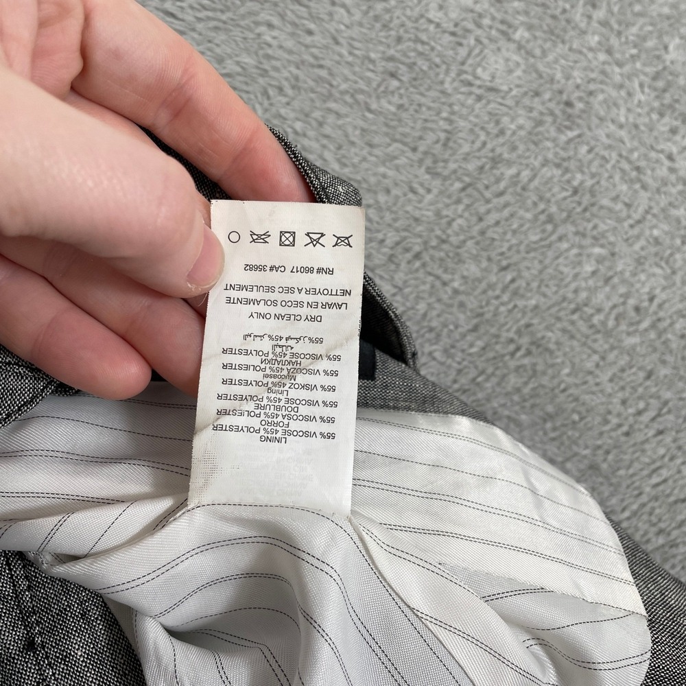 Y2K Bebe Vest Women Medium Gray Linen Blend Cage Back Button Front Waistcoat - Picture 6 of 10